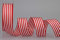 Dekoband STRIPES ROT 25 mm x 25 m Rolle Streifen Geschenkband Schleifenband Stoffband gestreift elegant Geschenkverpackung Geburtstag Ostern Dekoration Premium Band Karten