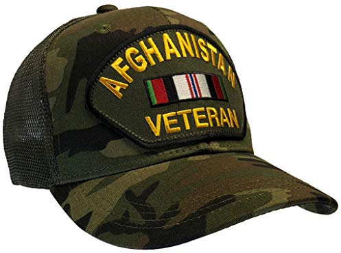 Hawkins Military Merchants Afghanistan Veteran Hat Ball Cap (Camo (Mesh Back))
