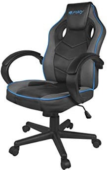 Fury Avenger S - Silla Gaming de Escritorio Ergonómica con Brazos, Altura Ajustable, Nylon
