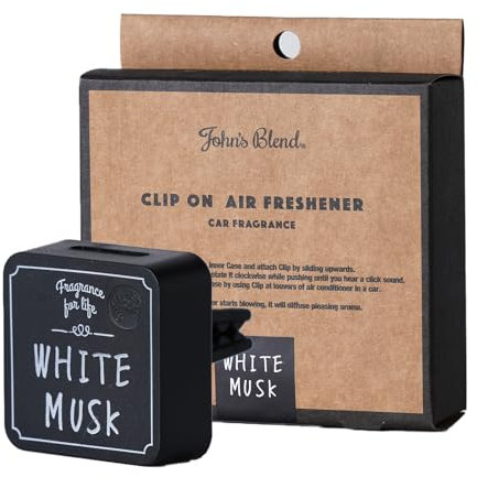 John's Blend Clip-On Air Freshener White Musk Scent