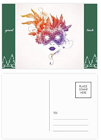 Grace Maske Happy Karneval von Venedig Glück, Postkarten-Set, 20 Stück