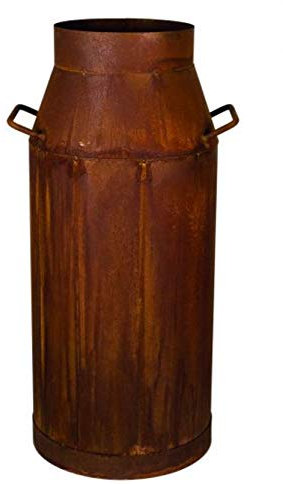 Rostalgie Edelrost Milchkanne zum Bepflanzen 60 x 30 cm Garten Dekoration Landhaus