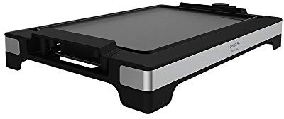 Cecotec Plancha de asar eléctrica Tasty&Grill 2000 Inox. Potencia 2000 W, Acabados acero inox, Termostato regulable, Superficie plancha, Revestimiento aluminio fundido, Apta lavavajillas