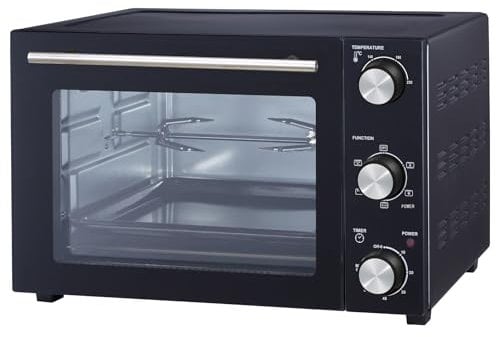 Four multifonction 22L tournebroche grill 1300W ARIZONA noir 5 programmes de cuisson avec minuterie et accessoires
