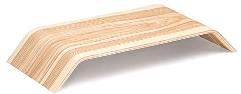 Valiai Robuster TV-Ständer aus Holz, Tragbarer Büro Laptop Ständer, Tablet Ständer, Erhöhter Computerständer im Minimalistischen Skandinavischen Stil, Monitorständer, Helle Eichenfarbe (Esche)