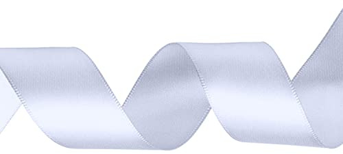 WedDecor 25mm x 10 Metres Double Sided Satin Polyester Ribbon for Gift Wrapping, Christmas, Packaging, Fabric, Wedding, DIY Art & Craft, Hair Bow, Cake, Sewing Projects, Home Decorations, Lilac Mist | Satin Ribbon for Gift Wrapping, Christmas, Wedding, Crafting, Hair Bow, Sewing, Birthday Cake Decoration