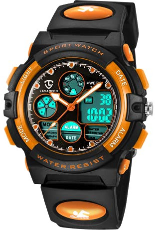 aswan watch Digitaluhr Kinder Mädchen Jungen mit Wecker,Stoppuhr,LED Licht,Datum-Sport Armbanduhr mit Silikonarmband