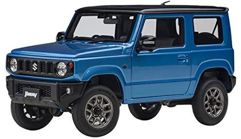 AUTOart Suzuki Jimny JB86 RHD 2018 blau metallic schwarz Modellauto 1:18, 78502