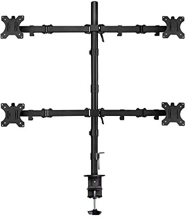ACT Monitor Arm 4 Monitore for 32 inch, VESA 75/100mm, Height Adjustable Quad Monitor Stand for Desk, Tilt 180° Swivel 360° Rotate 360°, Weight Max. 8KG – AC8304