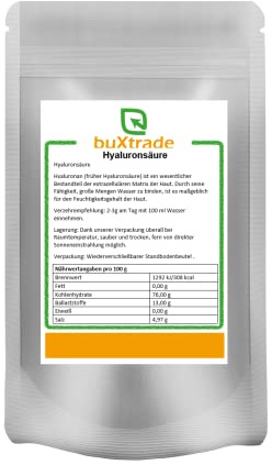 1 kg Hyaluronsäure | Pulver | Hyaluronan | Anti Falten | Lebensmittelqualität | Buxtrade