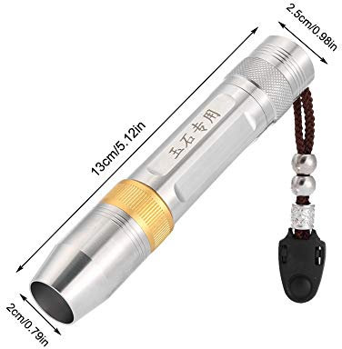 Jade Bewertung UV Taschenlampe - 3 Farben (Ultra Violet, Weiß, Gelb) - Schmuck Identifikation Licht Detektor Lampe