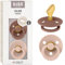 BIBS Colour Schnuller 2er-Pack, BPA-frei Schnuller, Kiefergerechte Form. Naturkautschuk/Latex, Hergestellt in Dänemark. 6-18 Monate (2er Pack), Woodchuck/Blush