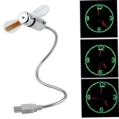 SOLUSTRE Usb Ventilatoren Kühlung Display Laptop Mini Blinkend Für Lüfter Desktops Desktop Uhr Notebook USB LED Usb