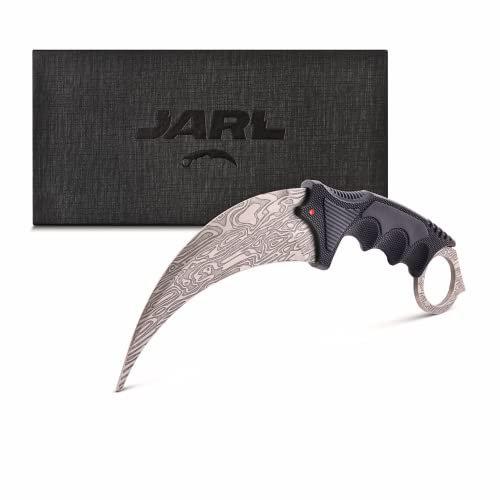 JARL Karambit CS:GO Coltelli da Allenamento e da Collezione - Repliche di Karambit Counter-Strike con Lama in Acciaio Inossidabile - Regalo per i Fan di CS:GO con Scatola Premium