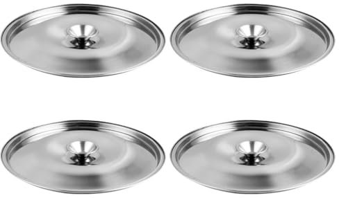 4pièces Couvercle Acier Inoxydable Pour Pots Et Casseroles Lot De Couvercles Pratiques Pour Bocaux Et Pots Huile