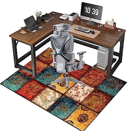 ZHXQ Desk Chair Mat For Hardwood Floor Gaming Chair Mat Office Chair Mat For Hardwood Floors Carpet Wooden Floors Durable Non-Slip Soft Floor Protector Office Chair Mat 80 x 140 CM