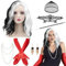 iZoeL Cruella kostüm damen, 70er Jahre Accessoires,schwarze und weiße Perücke Cruella Perücke Perlehalskette Ohrringe Handschuhe, Damen Mädchen Faschingkostüme Karneval Motto Cosplay Halloween