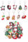 MHMondawn 30pcs Porte-clés en Silicone Porte-clés de Noël pour Enfants Porte-clés Père Noël Porte-clés de Dessin animé Mini Porte-clés Ensemble pour Cadeaux de fête pour Enfants