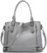 VINBAGGE Ladies Handbag Leather Handle Bag Top Handle Bag Vintage Borsa a Tracolla Morbida per le Donne