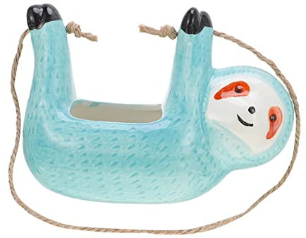 POPETPOP 3st Faultier Blumentopf Keramiktöpfe Blumentöpfe Dekorieren Für Zimmerpflanzen Kleine Sukkulentöpfe Blumenampel Zum Aufhängen Zaundekorationen Im Freien Wand Saftige Schale Mini