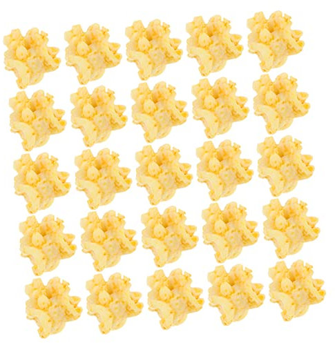 SHINEOFI 20St Künstliches Popcorn kulich form wiederverwendbar Adorable popcorn shape design Niedliche Anhänger Schmuck-Accessoires Safe Halskette Charme Material schmücken Zubehör Harz