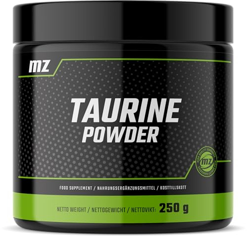 Taurinpulver 250 g - Aminosyran taurin 900 mg per portion - 277 portioner per förpackning - Kosttillskott för att stödja vardaglig vitalitet - från MZ
