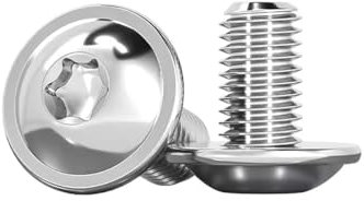 Drenky 20 Piezas Tornillo De Cabeza Alomada M4x12mm Tornillos Torx Tornillos De Cabeza Plana ISO 7380-2 Tornillos Con Brida Acero Inoxidable A2 V2A Tornillos Totalmente Roscados