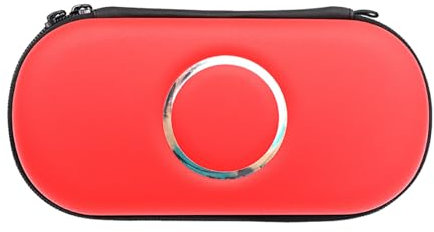 siduytin Breite Anwendung PSP 1000 2000 3000 Case Cover Tasche Langlebig und zuverlässig Kompakt und leicht Eva Doppelreißverschluss, Rot