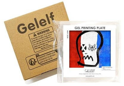 GELELF New Generation Gel Printing Plate, Upgraded Formula Printing Plate for Gel Printing Art, Gel Monoprinting Kit, Printmaking Supplies, No Aging and Bubbling(CTS: 3)