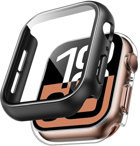 TAURI 2 Pack Funda Apple Watch 11/10 42mm, Ultra Delgada PC Funda, Protección Completa, Protector Apple Watch 42mm[contra caídas] Resistente a arañazos Protector Pantalla