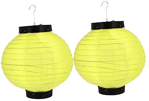 HOMSFOU 4 Stück Laterne Japanisches Kulturdekor Leuchte Im Esszimmer Chinoiserie- Japanisches Papier Japanisches Außenleuchten Rundes Papier Japanische Partydekorationen Eisen