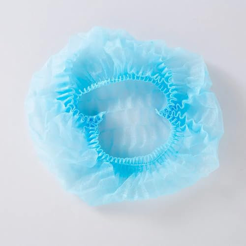 100 Stück, Haarnetz, OP Haube aus Einwegstoff Weiß, 100 Stück, für Küche oder Medizin, 52 cm (100)
