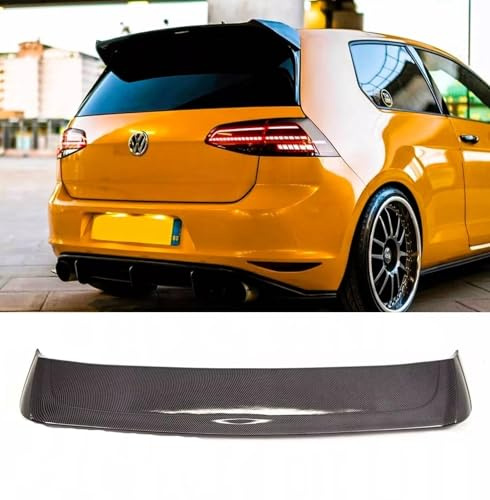 For Auto Perfectionists UK Rear Roof Boot Spoiler Compatible With VW Golf R MK7 MK7.5 GTI GTD 2013-2020 OS Style ABS Carbon Fibre