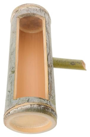 Happyyami Bambus Wasserbrunnen Mit Auslauf Handgefertigtes Bambusrohr Für Zimmer Garten Und Aquarium Dekoration Für Teich Und Feng Shui