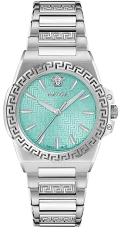 Versace Damen Analog Quarz Armbanduhr Greca Reaction