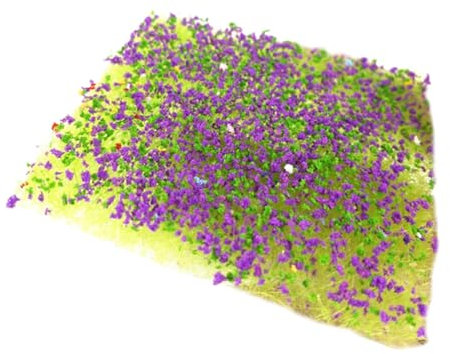 ＡＷＨＡＯ Grasbüschel Kunstrasen Landschaft Sand Gelände Modell Simulation Rasen für Eisenbahn Gaming Gelände, Lila Grün