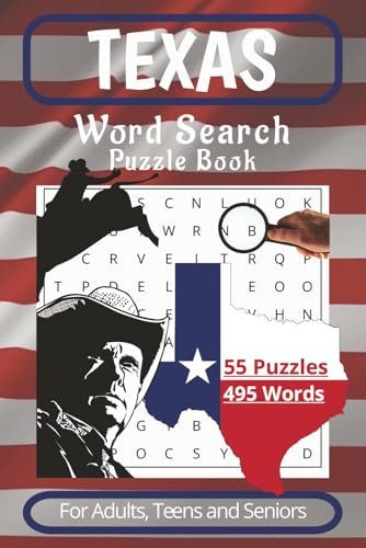 Texas Word Search Puzzle Book: Word Search with 495 Words about Texas, Cowboy, Country and More⎮6x9 inches, 110 Pages, 55 Puzzles... Gift for ... Down Time on the Ranch (Word Search Books)