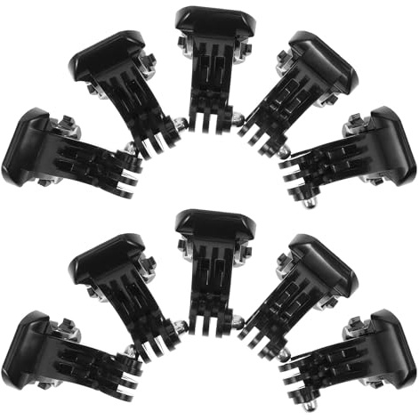 TIDTALEO 10pcs J-hooks Buckle Mount Action Cameras Vertical Mount for Sports Outdoor Long Thumb Screws Camera Mounting Adapters