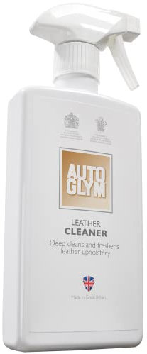 Autoglym Leather Cleaner, 500ml - Car Leather Cleaner Deep Cleans and Freshens Automotive Leather Upholstery, white
