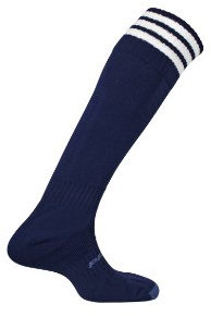 Mitre Junior Mercury 3 Stripe Football Socks | Football Team Kit | Lightweight Long Sock | Breathable Sports Sock, Navy/White, Junior (3 UK - 6 UK)