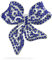 Broche Écharpe Nœud Ruban Filigrane Grand Énoncé Mode Nuptiale Cristal Scintillant Aqua De Mariage D'Hiver Pour Femmes Plaqué Argent
