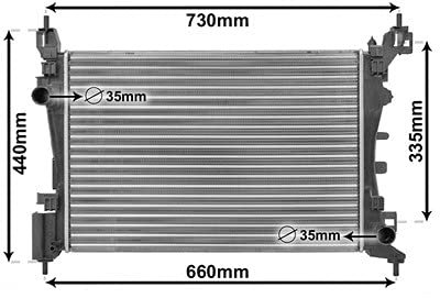 VAN WEZEL 17002318 Radiatore, Raffreddamento Motore
