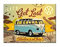 Nostalgic-Art Retro Kühlschrank-Magnet, 6 x 8 cm, VW Bulli – Let's Get Lost – Volkswagen Bus Geschenk-Idee, aus Metall, Vintage Design