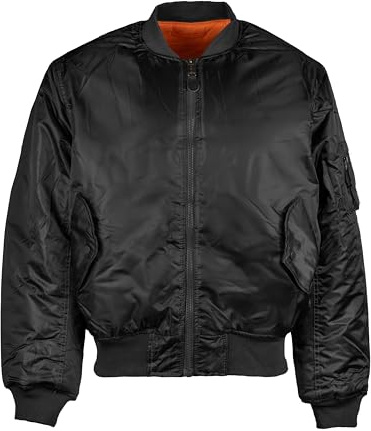Mil-Tec US Fliegerjacke Typ MA1® PES • Klassische Bomberjacke im US Air Force Stil • Wendbare Pilotenjacke • Übergangsjacke Herren aus Polyester • Windfeste Outdoorjacke