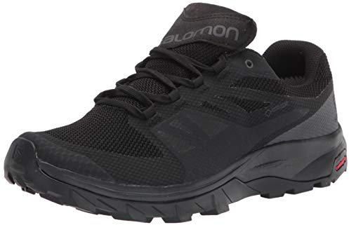Salomon OUTline Gore-Tex Herren Wanderschuhe, Wasserdicht, Laufschuhähnlicher Komfort, Outdoor-Grip, Haltbarkeit, Schutz, Black, 46