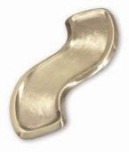 Kerzenteller Welle Messing Gold Matt