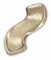 Kerzenteller Welle Messing Gold Matt