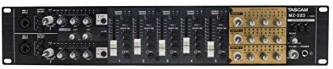 Tascam 7-Kanal-3-Zonen-Rackmount-Audiomischer mit Sprachpriorität (MZ-223)