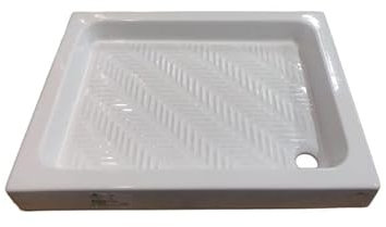 Pozzi Ginori - Receveur de douche en céramique antidérapant, Nil 90x70, blanc, en stock