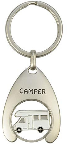 happyROSS Schlüsselanhänger mit Einkaufswagenchip Camper
